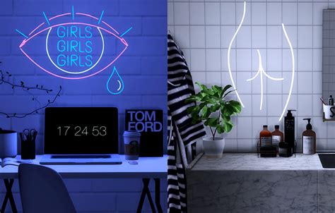 Neon Signs Set 3 Thesims4cc Sims 4 Neon Signs Sims