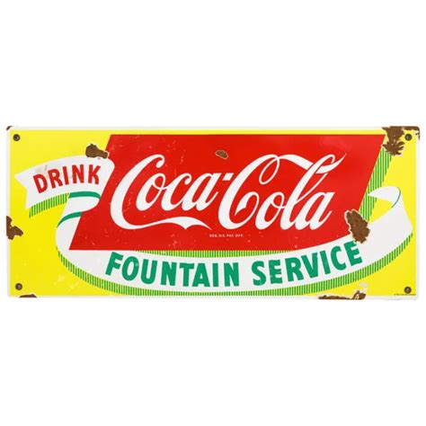 Drink Coca Cola Fountain Service Wall Decal Distressed Officially