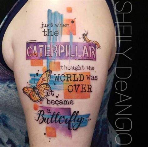 Caterpillar to butterfly process tattoo. #tattooedgirl Hashtag • Instagram Posts, Videos & Stories ...