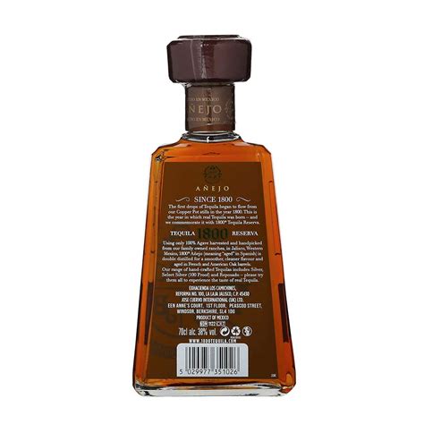 José Cuervo 1800 Tequila Añejo 38 1 X 07 L Kaufen