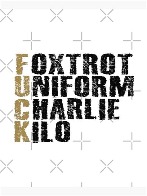 Phonetic Alphabet Foxtrot Uniform Charlie Kilo Mounted Print For Sale By Enchantedpixel