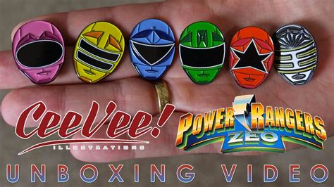 Ceevee Illustrations Power Rangers Zeo Pins Unboxing Video