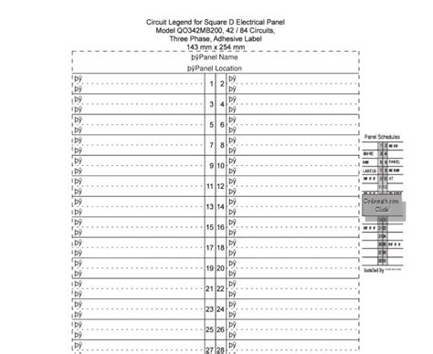 Circuit legend for square d electrical panel three phase, adhesive label circuit legend for square d 02.09.2013 · ‎panel legend is a fast, easy way to create panel legends for any size of job. Panel Circuit Legend - Revit Electrical Panel Schedule ...