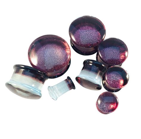 Pink Dichroic Glass Ear Plugs Vault 101 Limited Free Uk Delivery