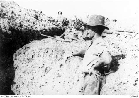 Unidentified Soldiers In The 9th Battalion Reserve Trench In The Wheat
