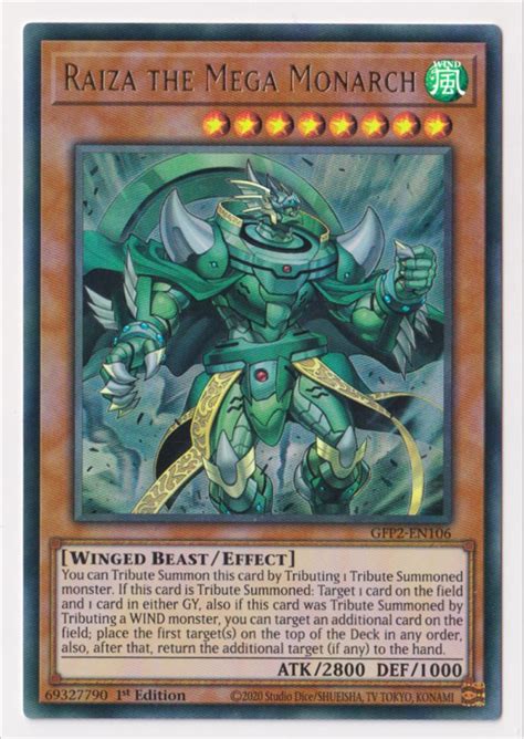 Raiza The Mega Monarch Ultra Rare Gfp2 En106 Yu Gi Oh Single Card