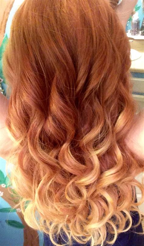 Natural Red To Blonde Ombre Blonde Ombre Hair Ombre Curly Hair Best Ombre Hair Red To Blonde