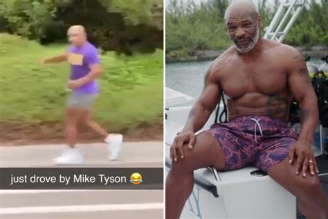 Mike Tyson Stuns Fan By Training On Side Of The Road With Car In Tow Ahead Of His Comeback