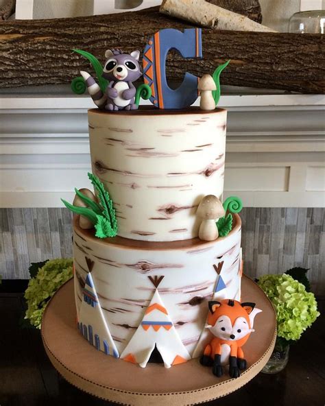 Woodland Baby Shower Cake Decorated Cake By Lori Cakesdecor