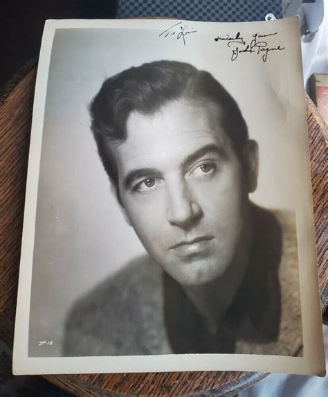 John Payne Vintage Inscribed Autographed 8x10 Bandw Photo 1940s Hollywood Signed Ebay
