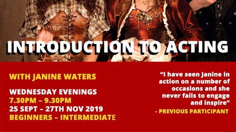 Introduction To Acting 2019 The Edge Theatre And Arts Centre
