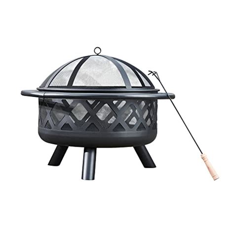 Teamson Home Large 76cm Garden Round Wood Burning Fire Pit Outdoor
