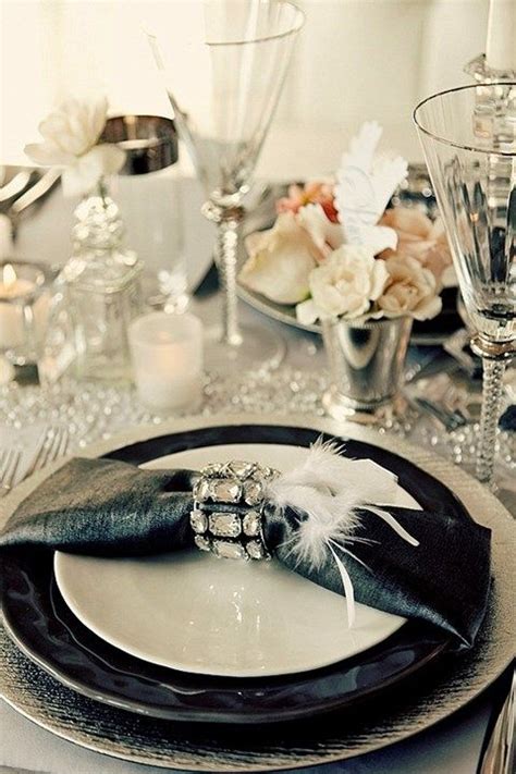 52 Elegant Black And White Wedding Table Settings Weddingomania