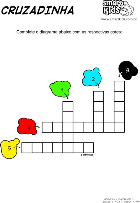 Resultado De Imagem Para Cores Em Ingles Atividades Crossword Puzzle