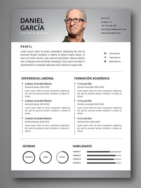 Currículum Madrid Diseños De Curriculum Vitae Currículum Tipos De