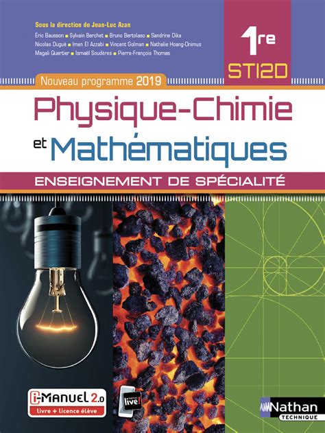 Physique Chimie Et Mathematiques 1ere Sti2d Biblio Manuels
