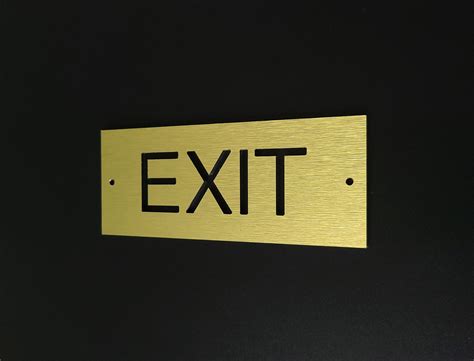 Aluminum Exit Sign Metal Exit Door Sign Safety Business Sign