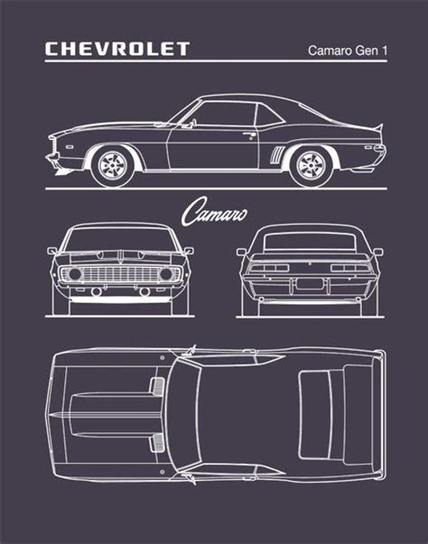 Auto Art Patent Prints Car Art Chevrolet Camaro Gen 1 Etsy Camaro
