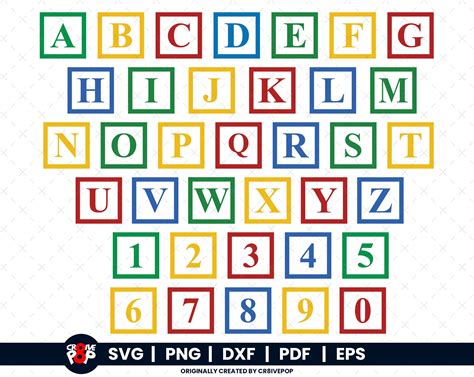 Alphabet Blocks Svg Numbers Blocks Svg Building Blocks Baby Blocks Letter Vector Cut File