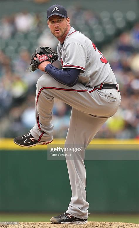 Starting Pitcher Derek Lowe Of The Atlanta Braves Pitches Against The