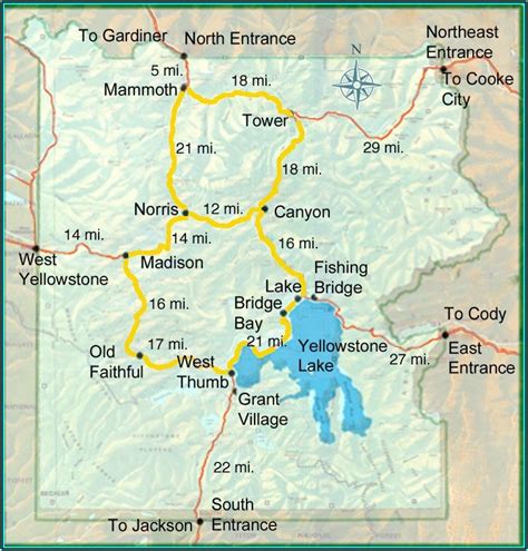 Yellowstone Park Map London Top Attractions Map