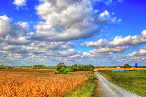 Illinois Country Road 7 Cornfield Farming Landscape Art Photograph By
