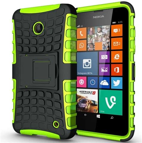 For Nokia Lumia 635 630 Case Stand View Holder Tpu Dual Cover Drop