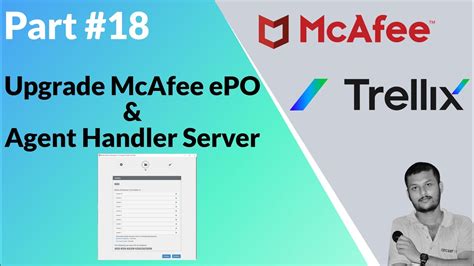 How To Install Update On Mcafee Epo And Agent Handler Server Youtube