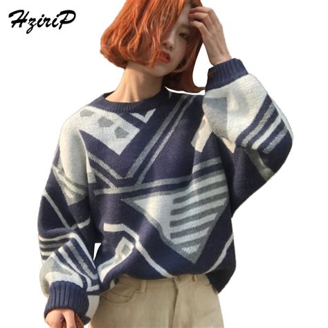 Hzirip Fashion Knitted Pullovers Women Sweater 2018 Spring Autumn Warm Casual Long Sleeve