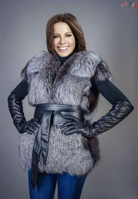 Kate Beckinsale Fur Fake With Leather By Elisabetam On Deviantart