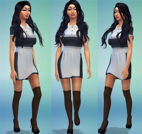 Sims 4 Custom Content Maid Dress Productvfe