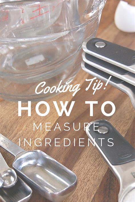 Cooking Tip How To Measure Ingredients — Cherchies Blog