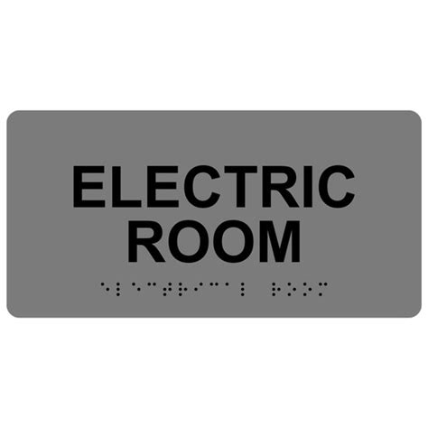 Ada Electric Room Braille Sign Rsme 301blkongray