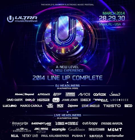 ultra music festival 2014 line up ultra music festival love music festival edm music