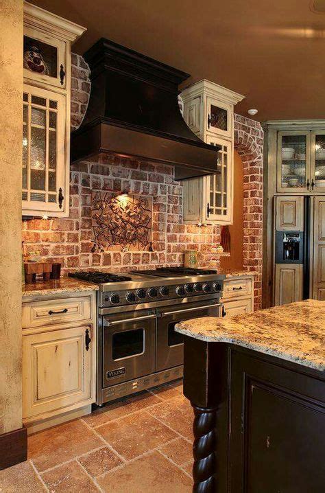 French Country Kitchen Love The Brick If I Ever Build A House