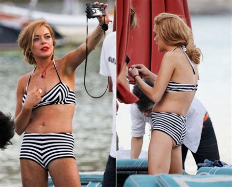 Cadê O Bumbum Lindsay Lohan Usa Biquíni De Vovó Na Grécia Quem Quem News