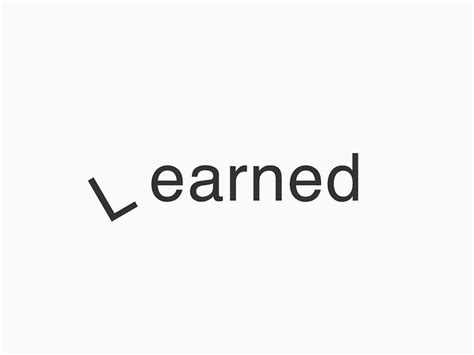 Typography Exploration Of Learned Earned Version 01 By Mandar Apte