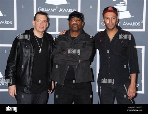 Dj 2 Trip Chuck D And Tom Morello Arriving For The 55th Annual Grammy Awards Held At Staples