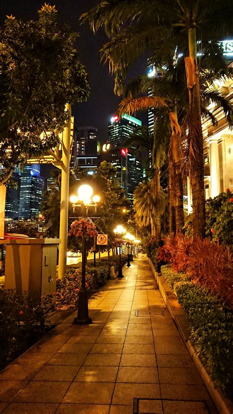 Singapore Streets At Night Sony Xperia Xz Premium Rpics