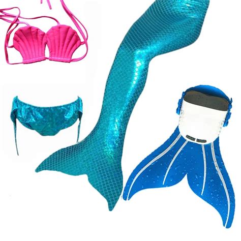 Girls Swimming Mermaid Tail Monofin Tail For Kids Children Monofins