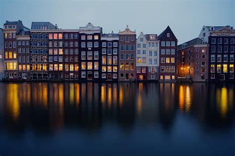 Buildings City Facades Water Reflection Hd Wallpaper Peakpx