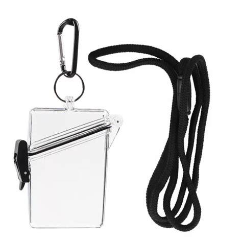 Waterproof Badge Case Id Card Clear Holder Hard Plastic Protector W