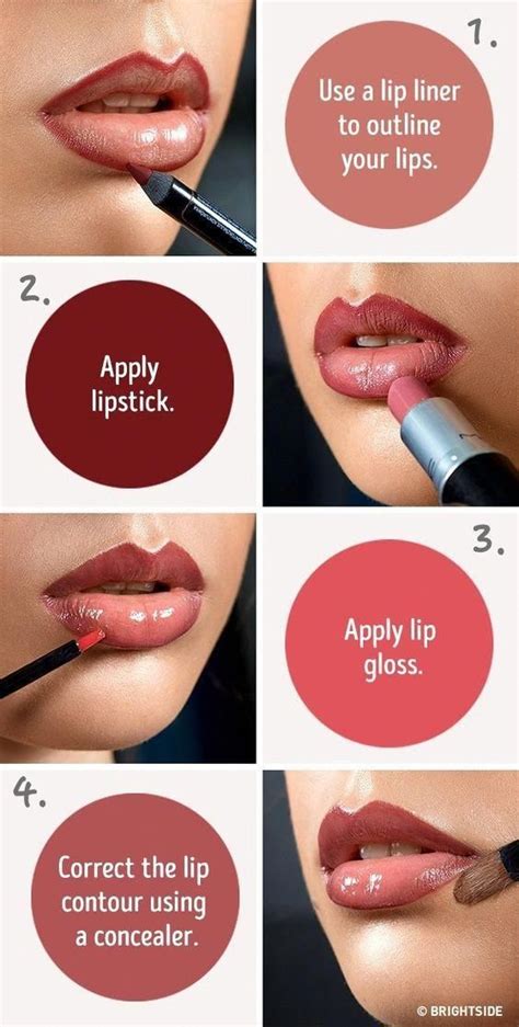 Six Simple Tricks That Will Make Your Lips Look Fuller The Combination Of Lipstick Lip