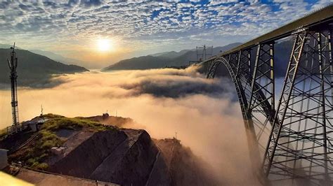 Railway Shares Stunning Pictures Of Chenab Bridge Worlds Highest