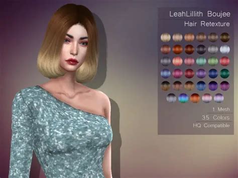 The Sims Resource Leahlillith`s Boujee Hair Retextured By