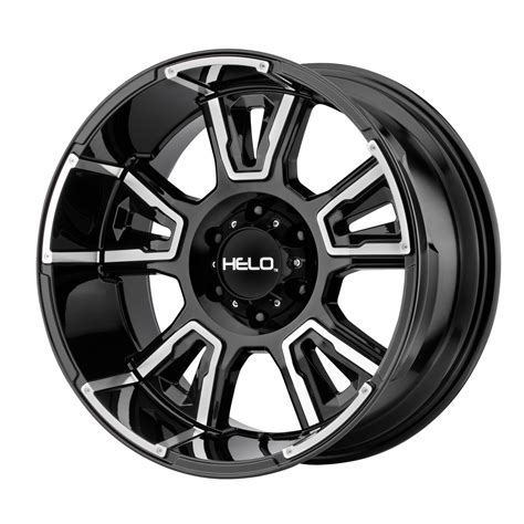 4 Helo He914 20 Inch 6x120 Wheels Rims 20x9 Gloss Black Machined 0mm