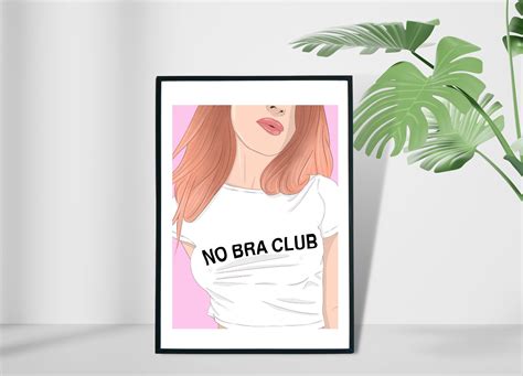 No Bra Club Poster No Bra Club Art No Bra Club Art Print Etsy Hong Kong