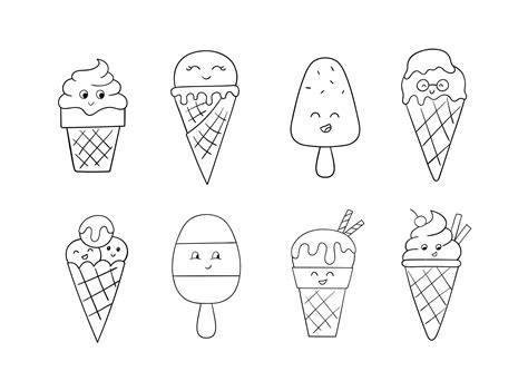 100 Ice Cream Drawing Cute For Kids And Adults Who Love Sweets