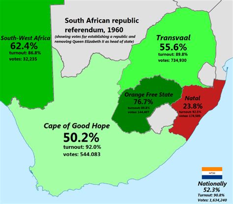 South African Republic Referendum 1960 Brilliant Maps