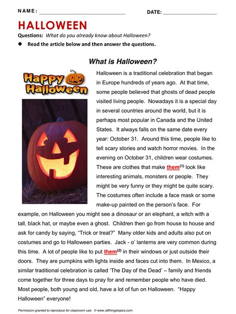 Halloween Texto Em Ingles